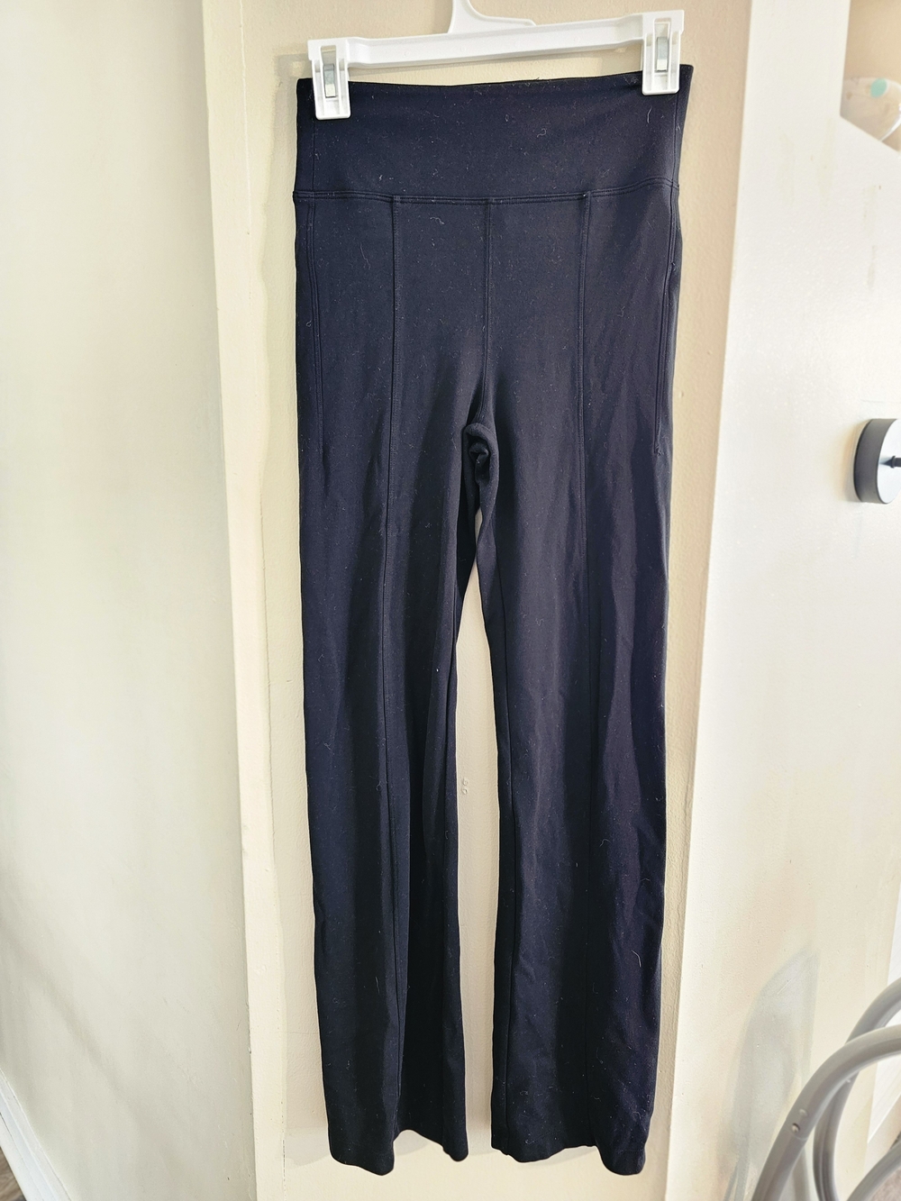 Black High-Waist Dress Pant Style Yoga Pants